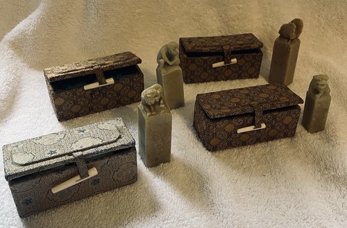 Four chinese soapstone - four,