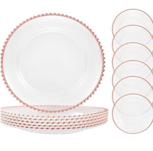 Acrylic blush pink beaded - 6,