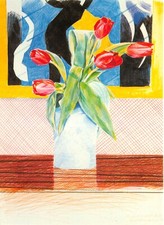 ATHENA POSTCARD RED TULIPS