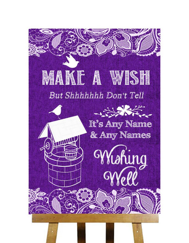 Purple burlap lace effect - purple,