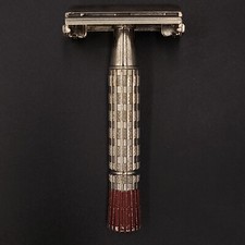Vintage 1956 B-1 Gillette Red Tip Super Speed Flare Tip DE TTO Safety Razor