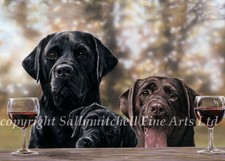 Black Labrador Retriever, Christmas cards pack of 10 by Paul Doyle. C350x