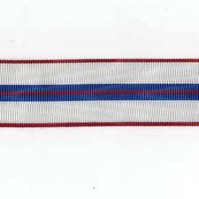 Medal Ribbon. Queens Silver Jubilee 1977 Full Size. Sold in 6" Lengths