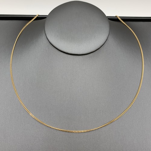 Curb link 9ct gold chain - chain, fine