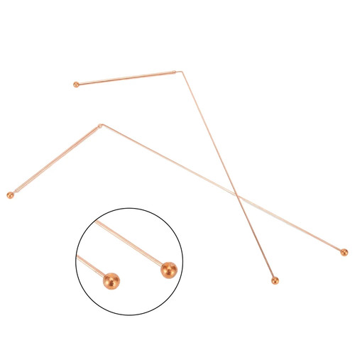 2pcs pure copper dowsing rods - pure,