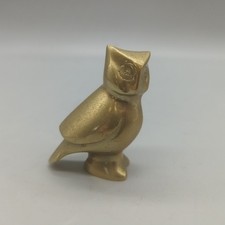 Vintage Solid Brass Owl Figure