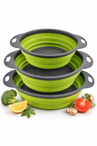 Silicone colanders 3pcs - silicone,
