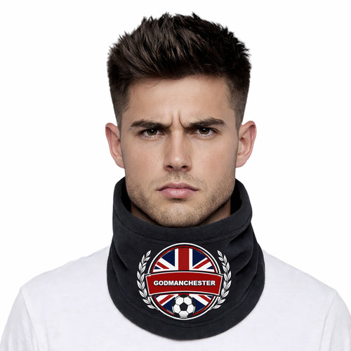 Godalming black fleece - , neck