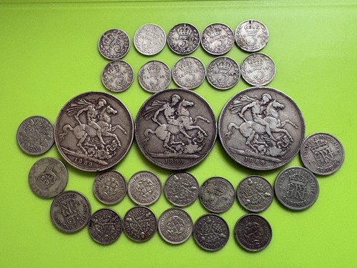 Pre decimal silver coins - pre,