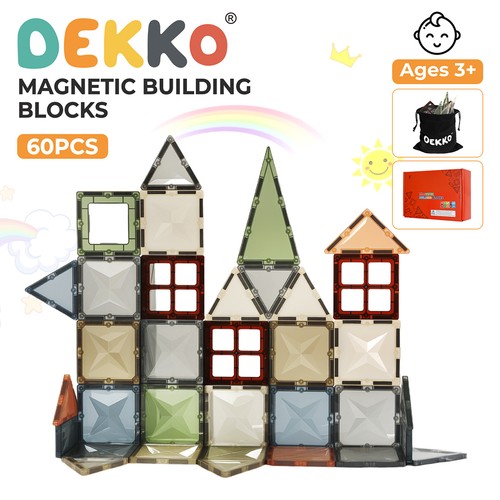Dekko magnetic tiles 60pc - magnetic,