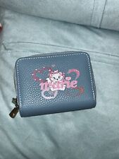 NEW ARISTOCATS MARIE ‘HEARTS’ FAUX LEATHER ZIP UP PURSE WALLET BLUE & FREE GIFT!