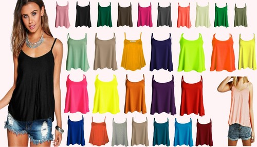 Women plain cami swing vest - women's,