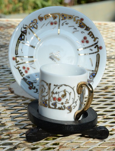 Vintage gold decorated coffee - vintage,