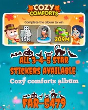 All 3-4&5-6 star  Mono_Poly_Go Stickers :- Fastest Sending :-Cozy Comforts ALBUM