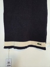 Authentic Lacoste 100% Wool Navy Scarf New With Tags, Very Good Quality