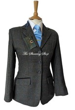 TAGG VIENNA GIRLS GREEN TWEED SHOWING JACKET SIZE 30