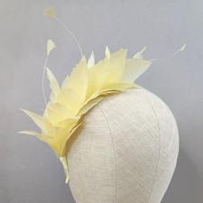 Pale Yellow Feather Headband