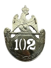 The French Napoleonic 102nd Regiment (102ème Régiment) Shako plate