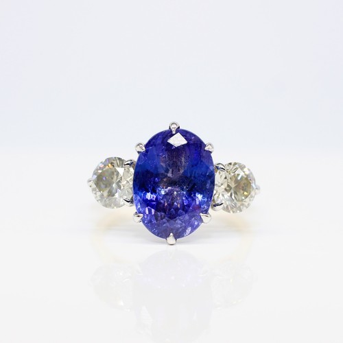 18ct tanzanite diamond 3 - diamond,