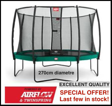BERG Champion trampoline with Deluxe safety net enclosure, 270cm (9ft)  diam.