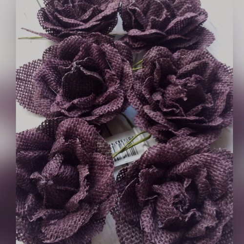 Large jute hessian rose - large,