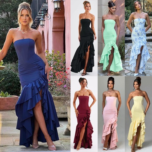 Womens boob tube prom dress - womens,