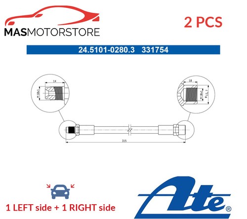 Brake hose line pipe rear - hose,