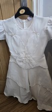 Flower Girl Dress Or Holy Communion White Dress NEW Age 7/8 Size 30