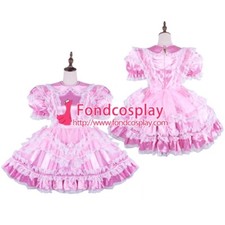 Lockable sissy maid satin