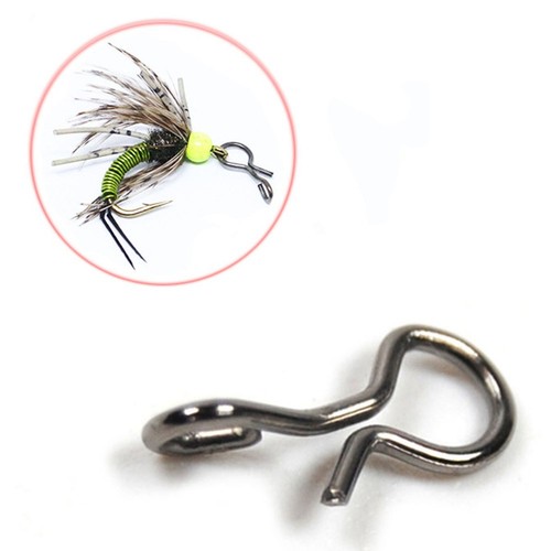 100pcs fly hook swivel snap - 100pcs,