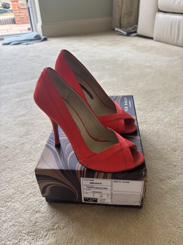 Ted baker orange satin high - satin,
