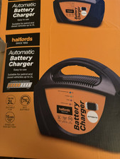 Halfords Automatic Battery Charger New Box Broken