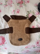 Huntleys Fleecy Fluffy Dog Coat with Adjustable Fastening under belly strap  