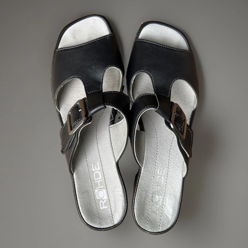 Rohde black block heel open - rohde,