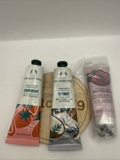 The Body Shop Hand Cream Balm Bundle Coconut Strawberry British Rose 30ml Travel