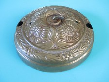 ANTIQUE HANGING OIL LAMP RETACTABLE CANOPY PULLEY BRASS CAP ALADDIN B & H PARTS