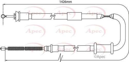 Apec rear left brake - brake, cable