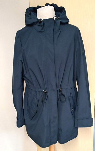 Dkny hooded raincoat navy size - hooded,