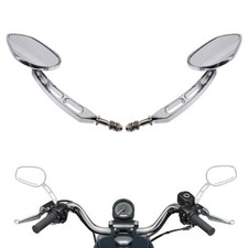 Rear-View Mirrors Chrome For Harley Road Street Glide Sportster Dyna Softail FL