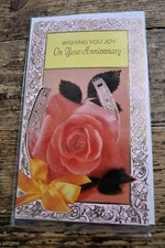 Vintage Original  1970s / 1980s Sealed Unused Card - Happy Wedding Anniversary