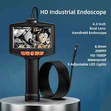 4.3in Endoscope Camera Industrial Inspection Pipe Sewer HD 1080P Home Repair UK