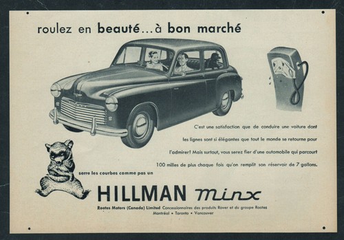 1951 hillman minx vintage - 1951,