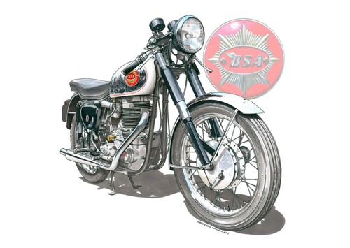 Bsa goldstar dbd34 greeting - bsa,