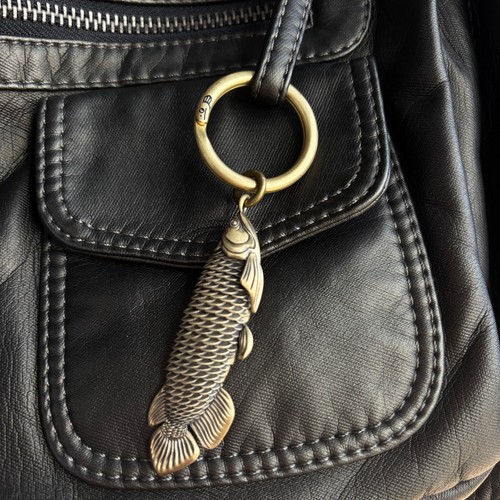Brass arowana fidget keychain - fidget,