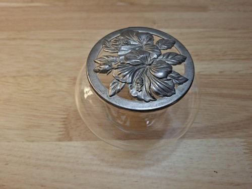 Vintage glass potpourri jar - potpourri,