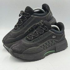 Lacoste Laced Guard Trainers Triple Black UK8