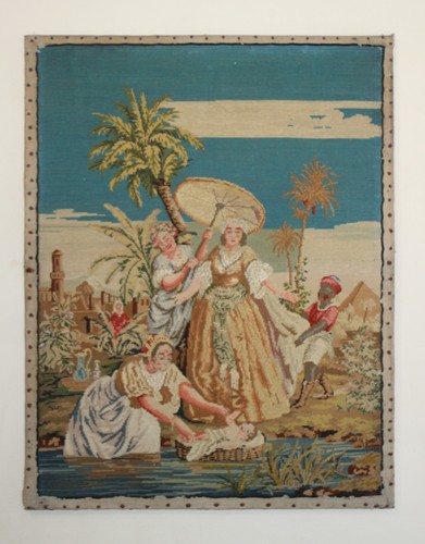 C19th berlin woolwork infant - berlin,