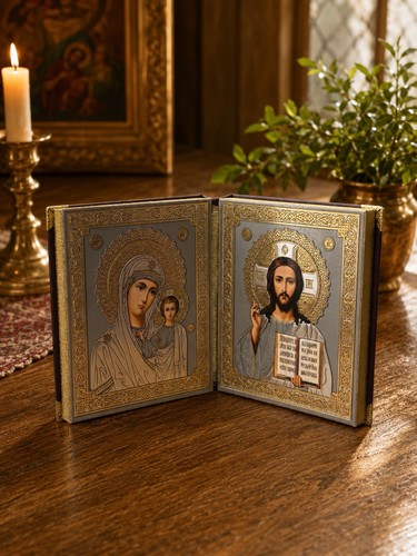 Orthodox diptych icon with - icon,