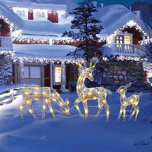 Large christmas reindeer led - large,