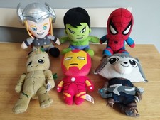 Six Kidrobot Phunny Plush Soft Toys Marvel Universe MCU Teddys
